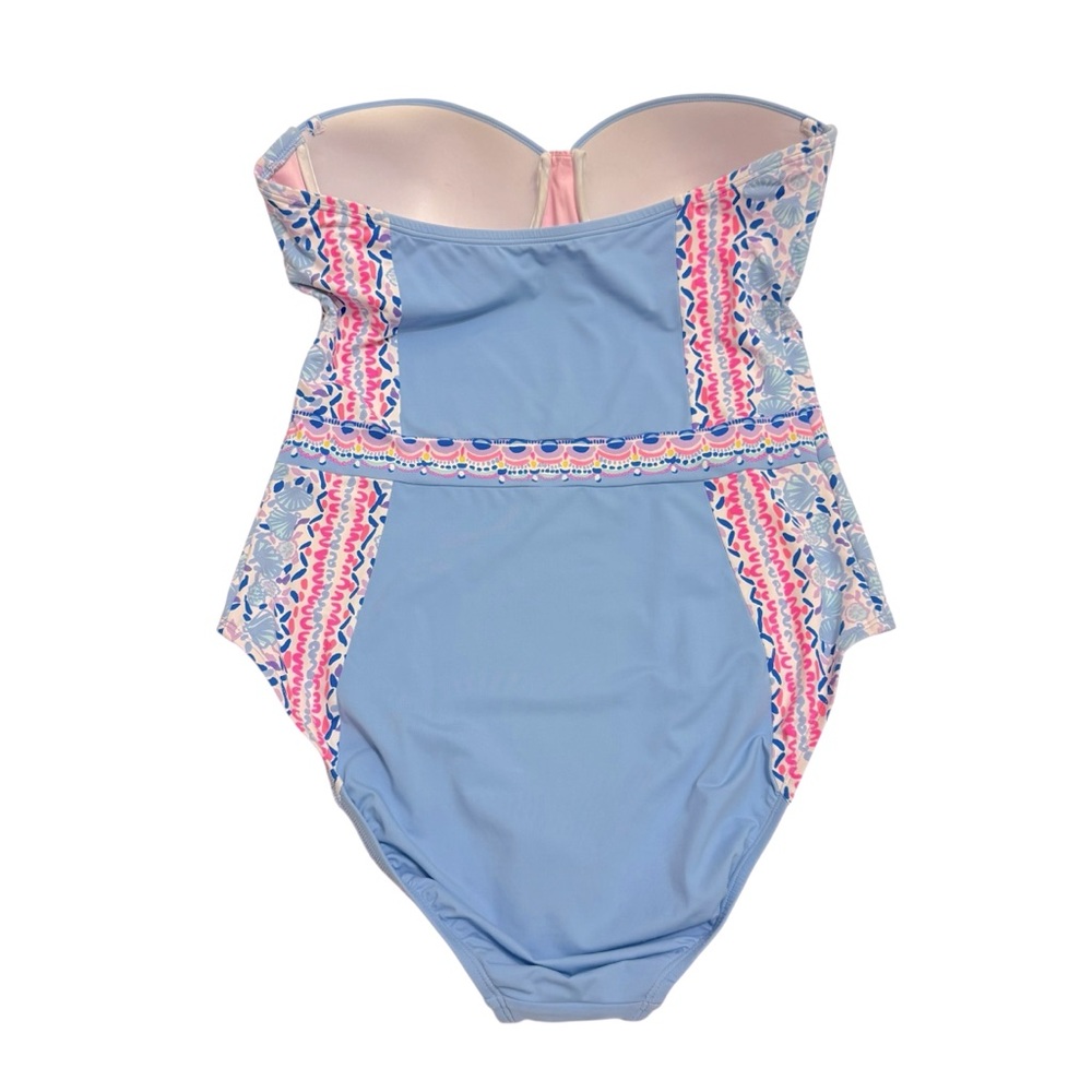 Lilly Pulitzer Athnea One Piece Swimsuit in Multi Seaside Shindig Sz‎ 12 - Picture 6 of 11